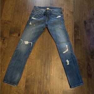 Banana Republic Straight Distressed Medium Wash Jeans, Size 27S